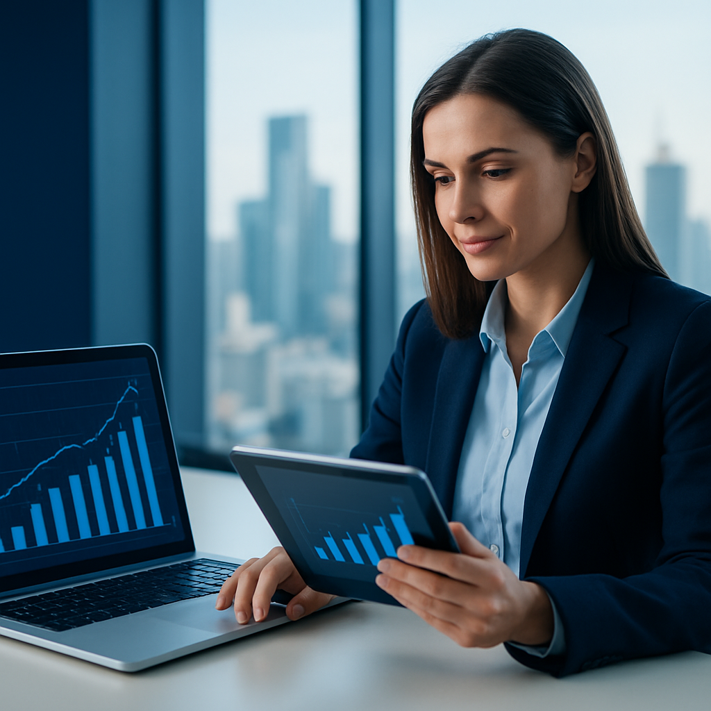 Reviewing financial growth charts
